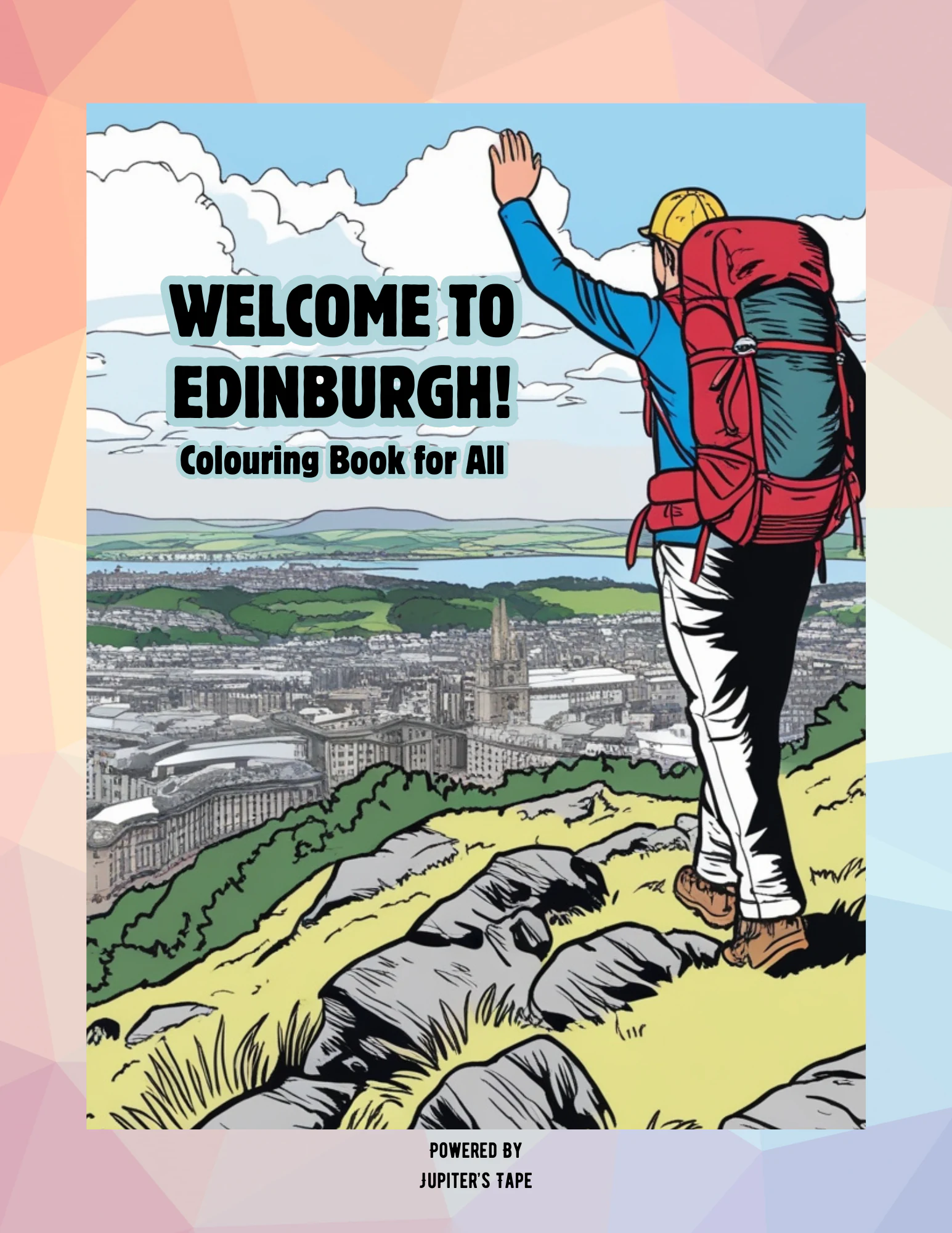 Welcome to Edinburgh coloring book cover
